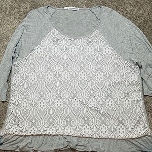 Maurices Ruffle Hem Lace Top